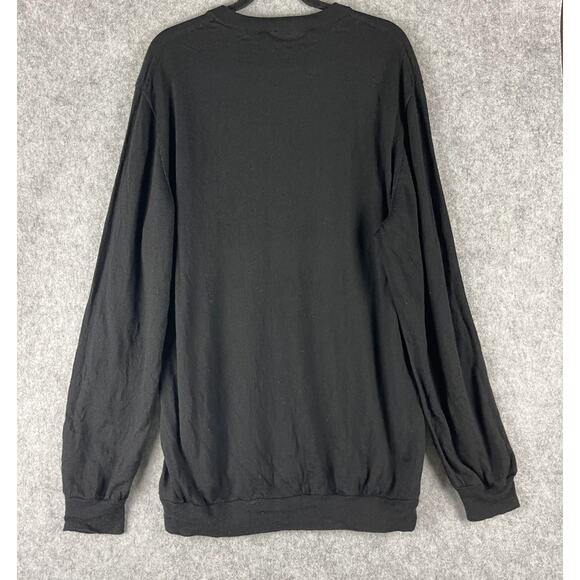 Son Of A Tailor Wool Sweater Mens 2XLT Black Crew Neck Minimal Preppy Hipster - Picture 8 of 11